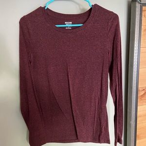 Maroon long sleeve t shirt